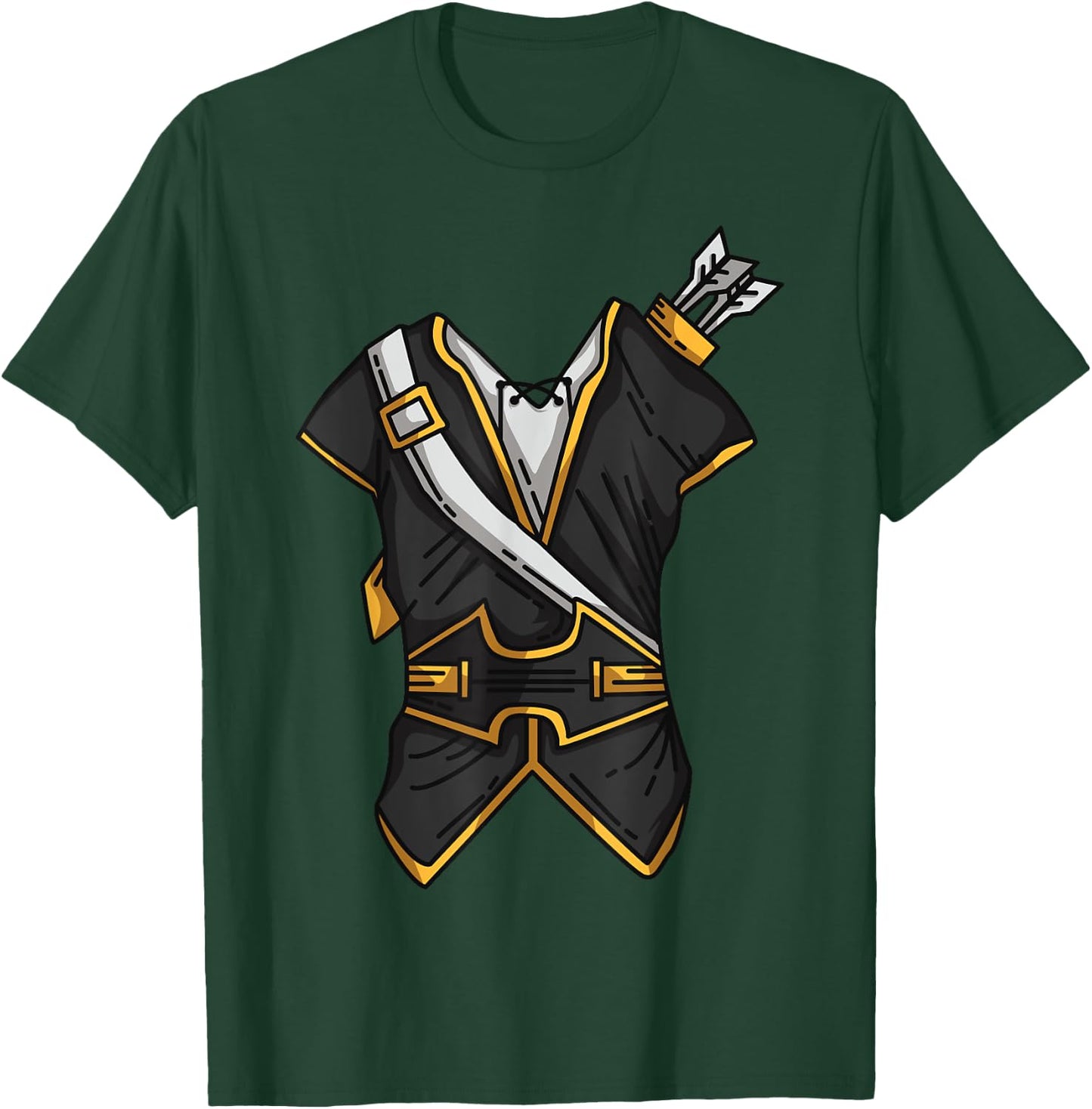 Huntsman Hunter Cool Lazy Easy Cosplay Halloween Costume T-Shirt - T-Shirt | Forest