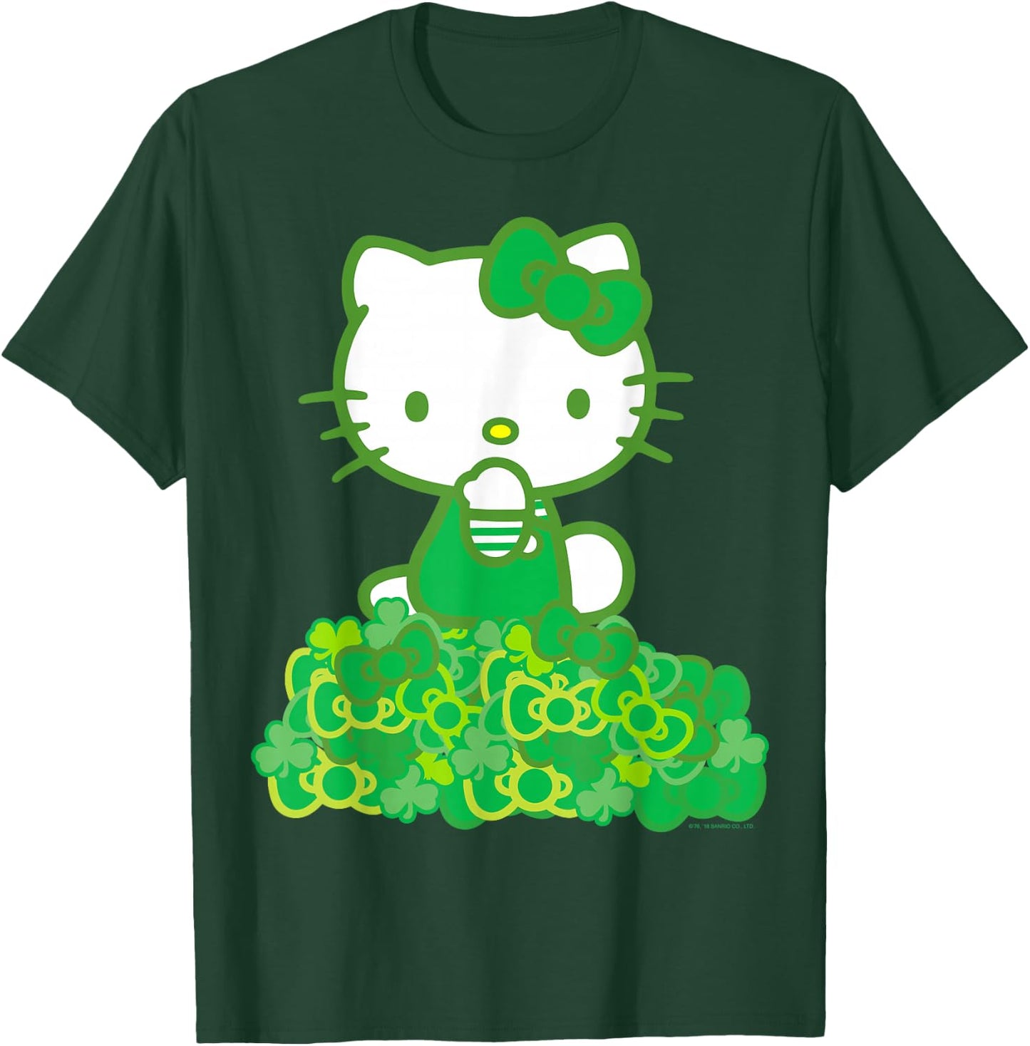 Hello Kitty Green Bows and Clovers Shirt T-Shirt - T-Shirt | Forest