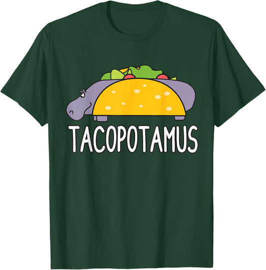 Tacopotamus Hippo Taco Food Hippopotamus Cute Animal T-Shirt - T-Shirt | Forest
