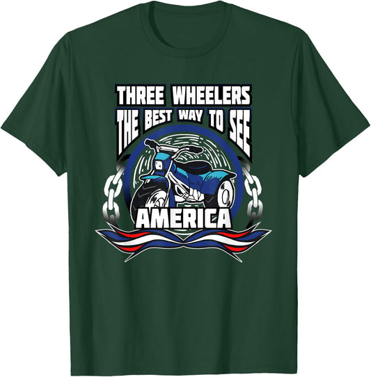 Patriotic Trike Motorcycle Three Wheeler Quote T-Shirt - T-Shirt | Forest