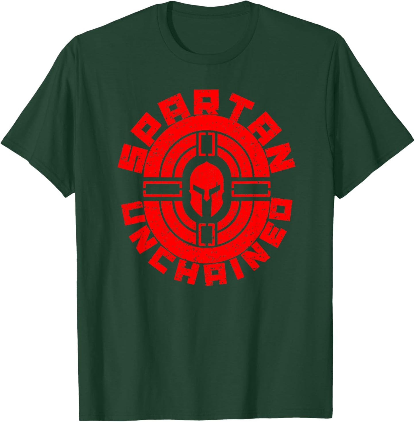 Spartan Unchained Bodybuilding Warrior Race Gym T-Shirt - T-Shirt | Forest