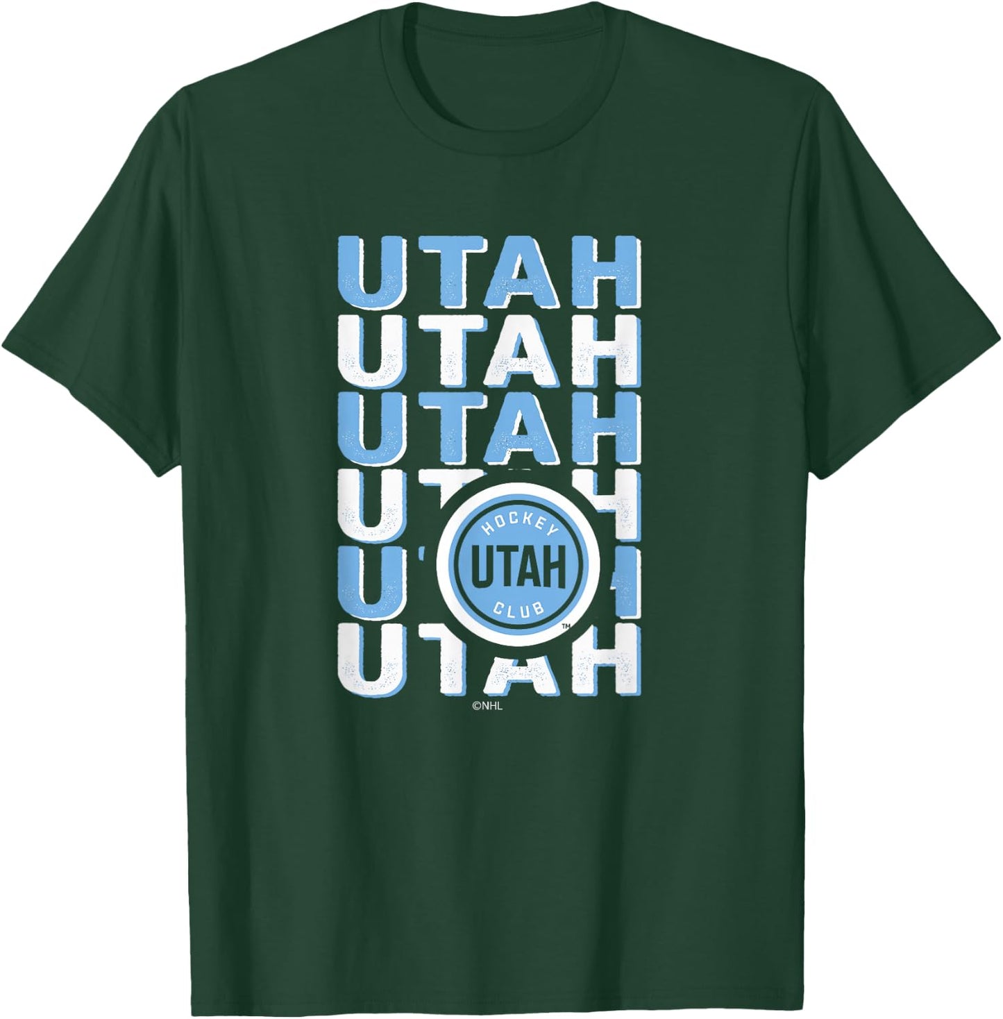 Utah Hockey Club Repeat Black Officially Licensed T-Shirt - T-Shirt | Forest