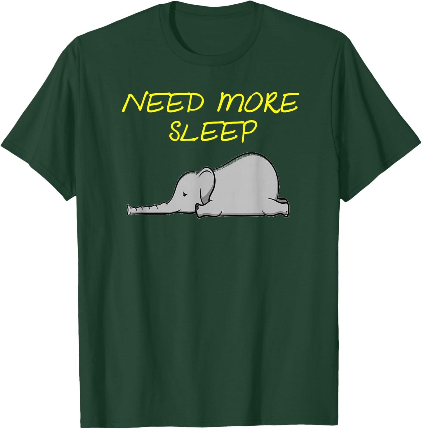 Funny Sleeping Elephant Pajama for Bedtime T-Shirt - T-Shirt | Forest