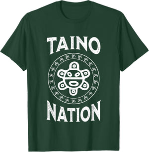 White Taino Nation Coqui Sun Boricua Taino Puerto Rico T-Shirt - T-Shirt | Forest