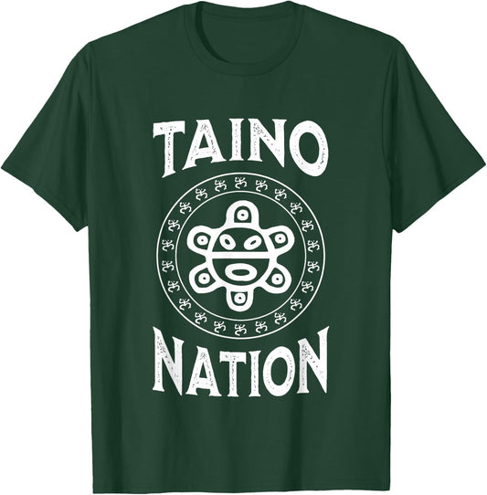White Taino Nation Coqui Sun Boricua Taino Puerto Rico T-Shirt - T-Shirt | Forest