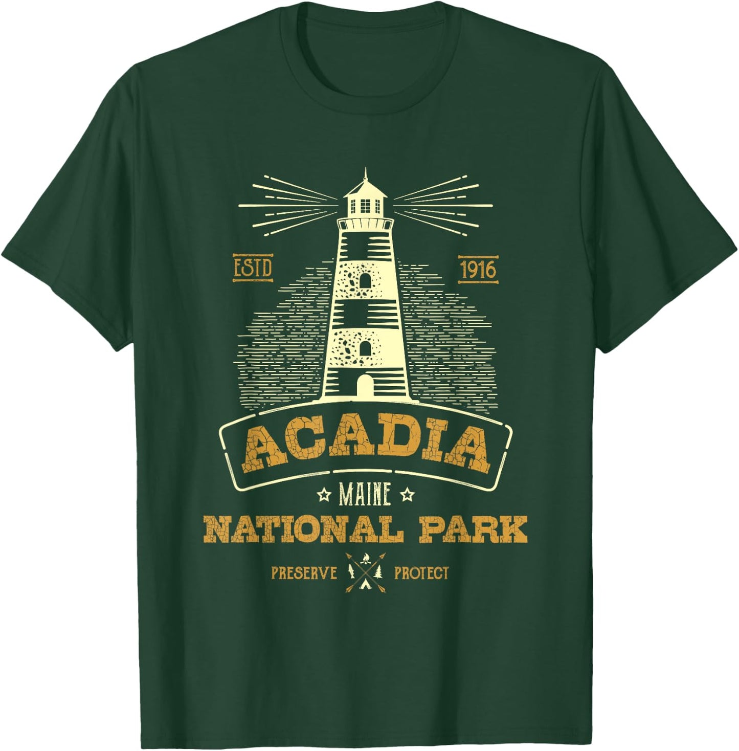 Vintage Acadia National Park T-Shirt - T-Shirt | Forest