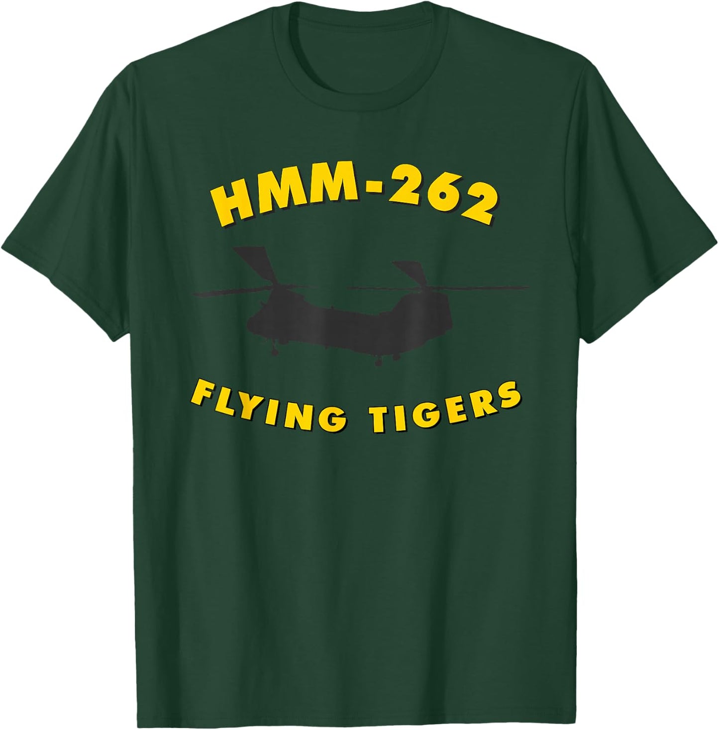 HMM-262 Helicopter Squadron CH-46 Sea Knight T-Shirt - T-Shirt | Forest