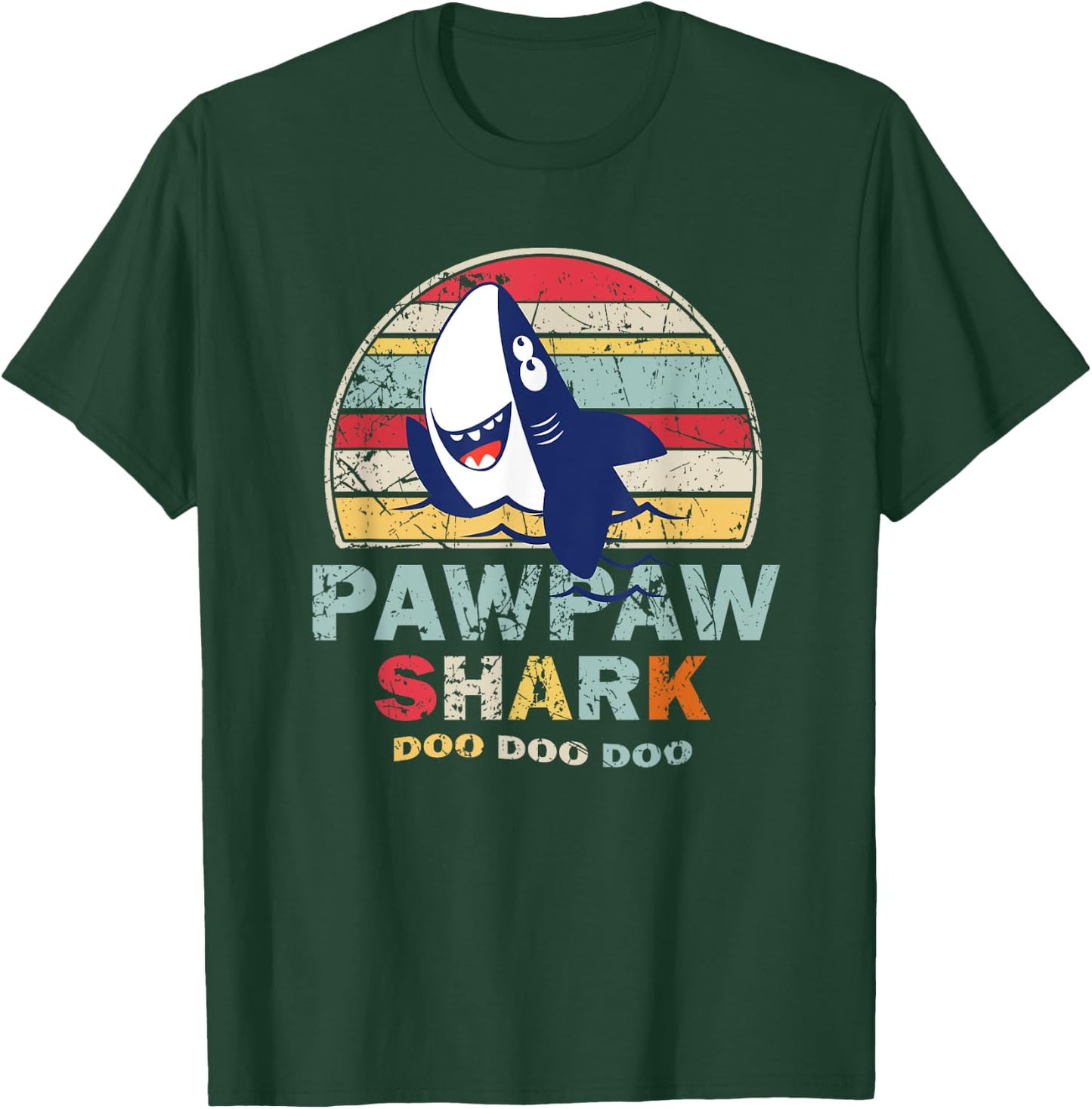 Vintage Pawpaw Shark Shirt Fathers Day Gift Women T-Shirt - T-Shirt | Forest