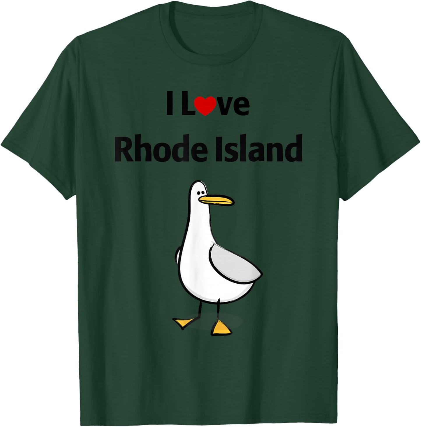 I Love Rhode Island T-Shirt - T-Shirt | Forest