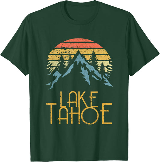 Vintage Lake Tahoe California Nevada Retro T Shirt T-Shirt - T-Shirt | Forest