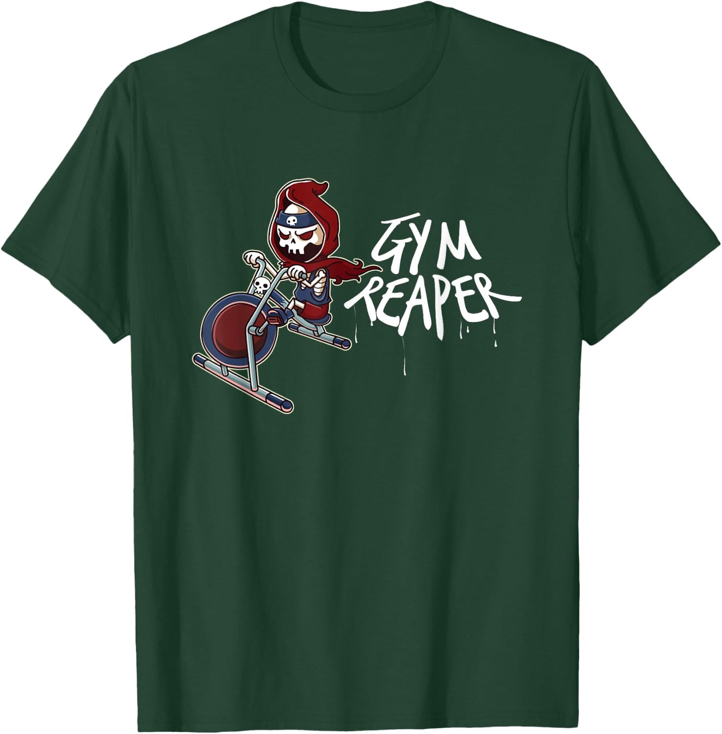Gym Reaper Grim Reaper Cardio Is Hardio Workout Halloween T-Shirt - T-Shirt | Forest