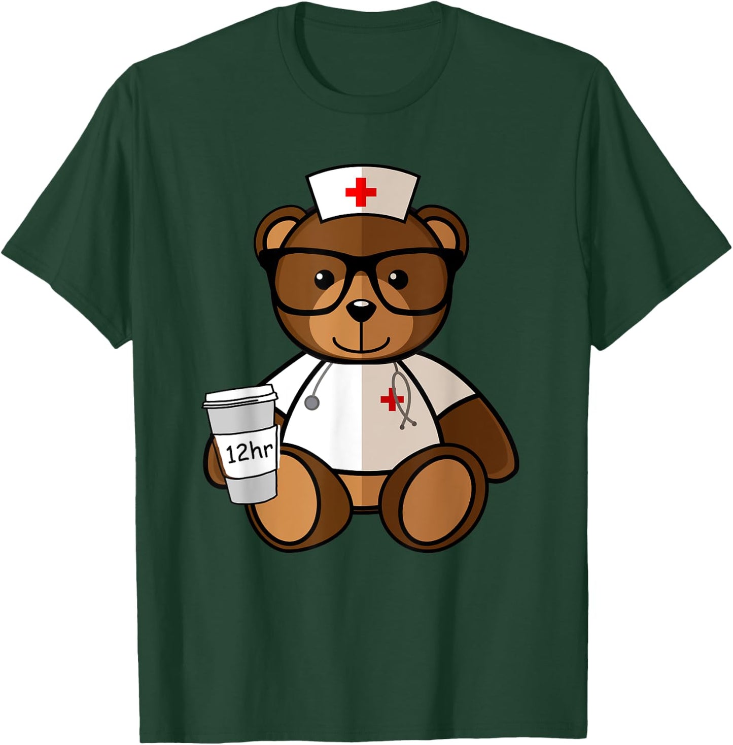 Teddy Bear Nurse Nursing for Valentine Day Gifts T-Shirt - T-Shirt | Forest