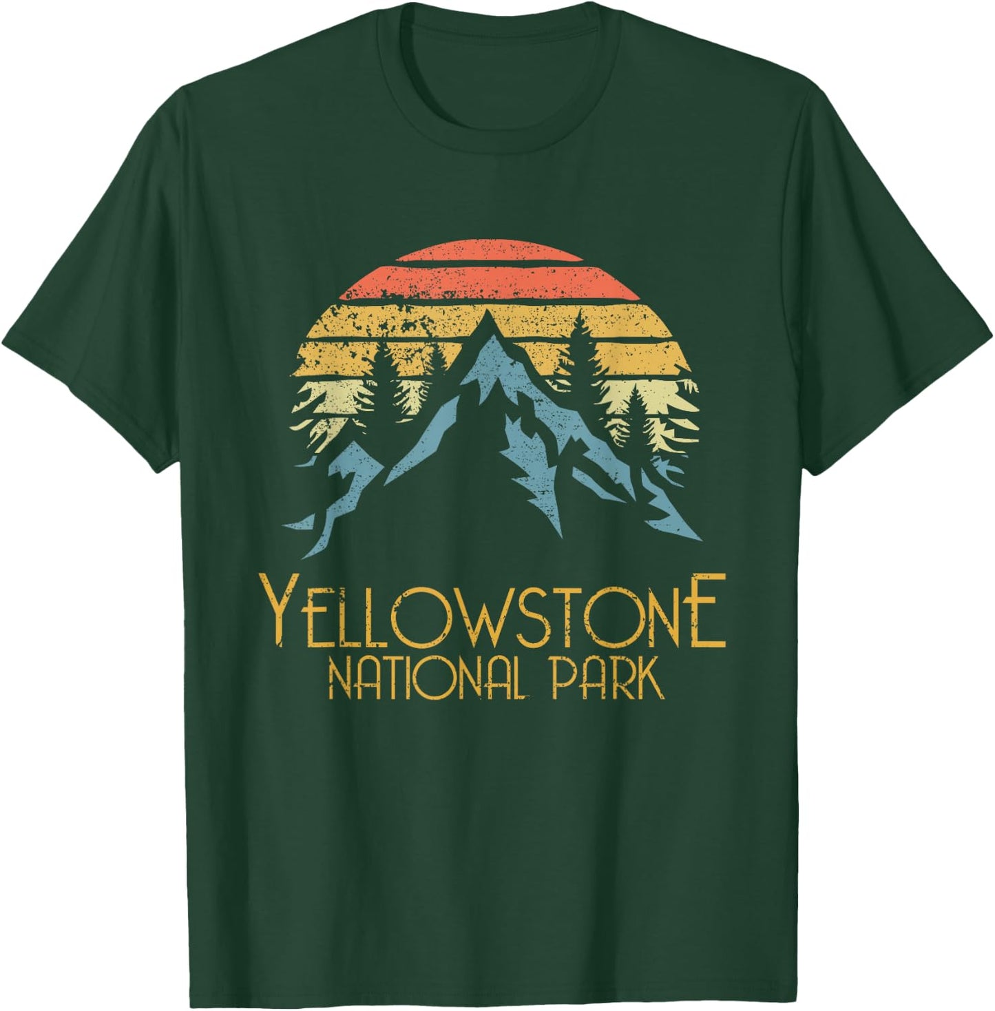 Vintage Retro Yellowstone National Park WY T Shirt T-Shirt - T-Shirt | Forest