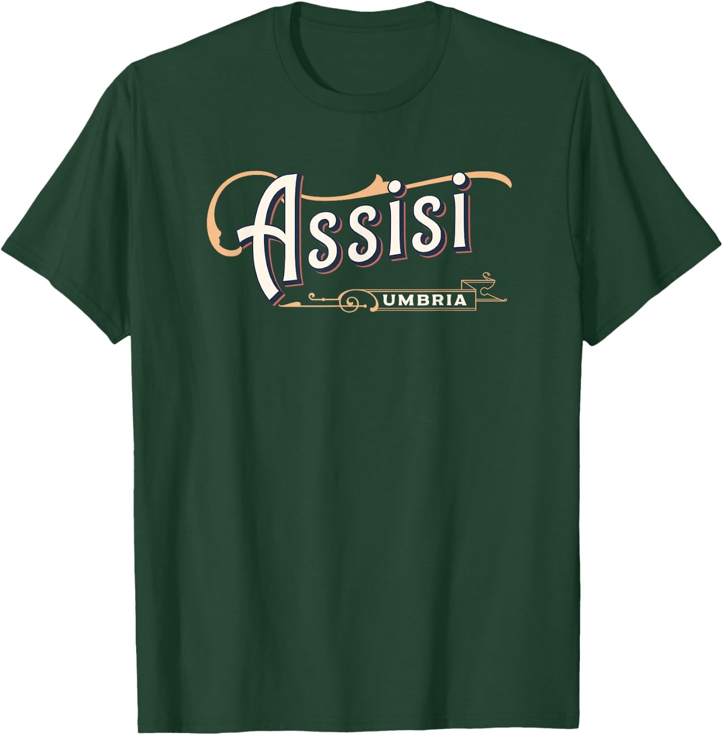 Assisi Umbria Italian Vacation T-Shirt - T-Shirt | Forest