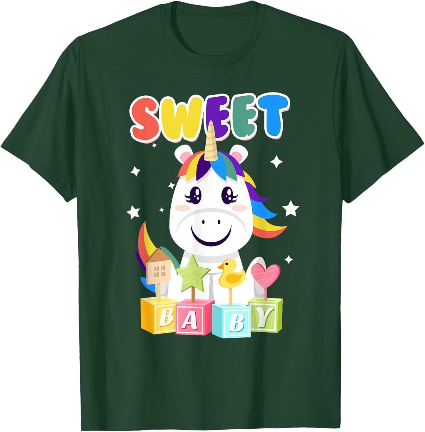 ABDL Ab DL Unicorn Rainbow Cute Baby DDLG T-Shirt - T-Shirt | Forest