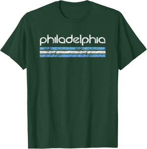 Philadelphia Pennsylvania Retro Vintage Weathered T-Shirt - T-Shirt | Forest
