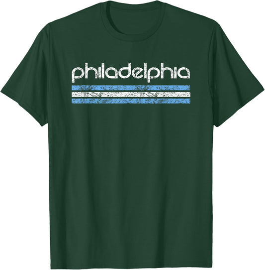 Philadelphia Pennsylvania Retro Vintage Weathered T-Shirt - T-Shirt | Forest