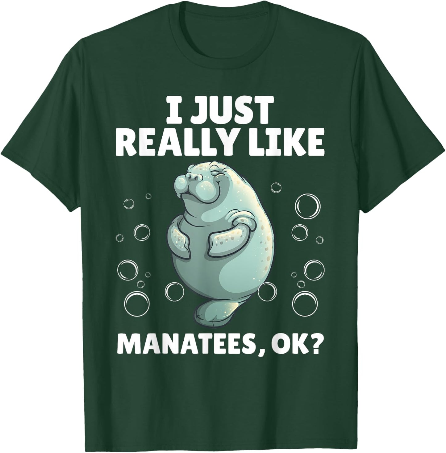 Funny Manatee Art Women Kids Sea Cow Manatee Lover T-Shirt - T-Shirt | Forest
