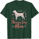 Cute Therapy Dog Mom Floral Dog & Hearts Support Pet Lovers Women T-Shirt - T-Shirt | Forest