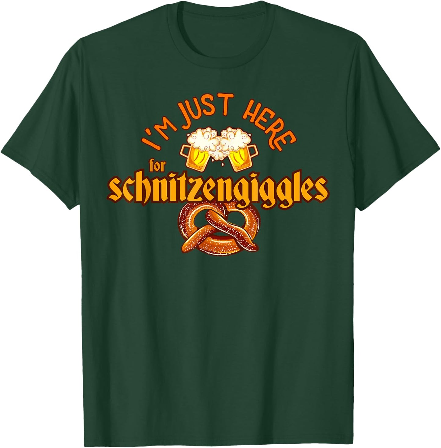 Oktoberfest I'm Just Here For Carved Giggles T-Shirt - T-Shirt | Forest
