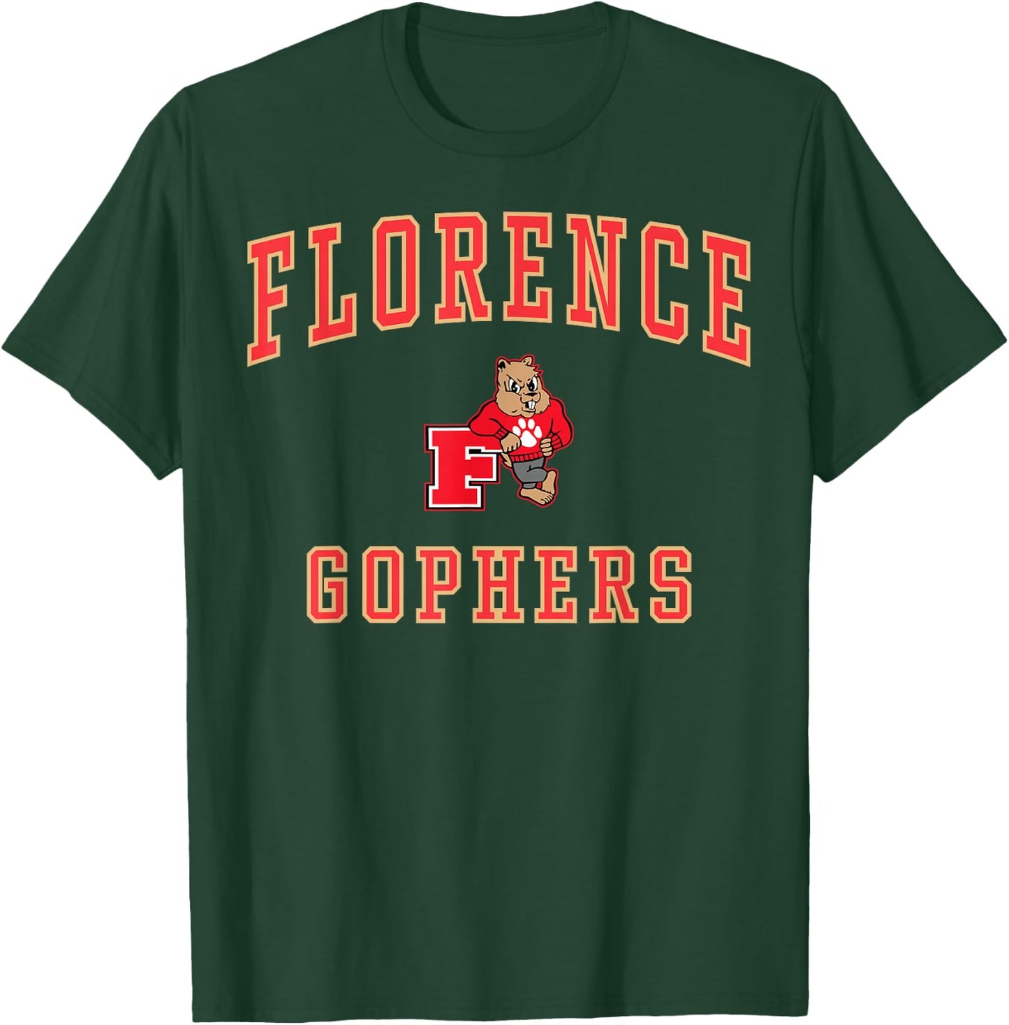 Florence High School Gophers C1 T-Shirt - T-Shirt | Forest