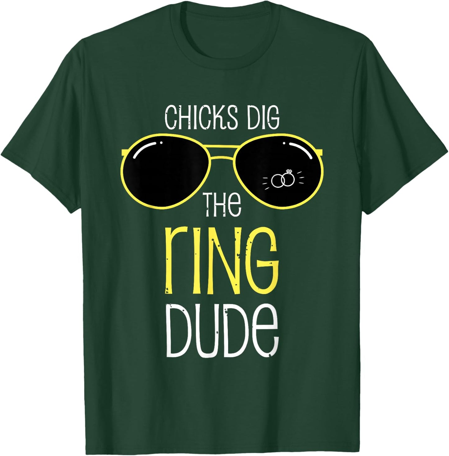 Chicks dig the ring dude funny Wedding ring bearer boys gift T-Shirt - T-Shirt | Forest