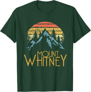 Vintage Retro Mount Whitney CA Camping Mountain T-Shirt - T-Shirt | Forest