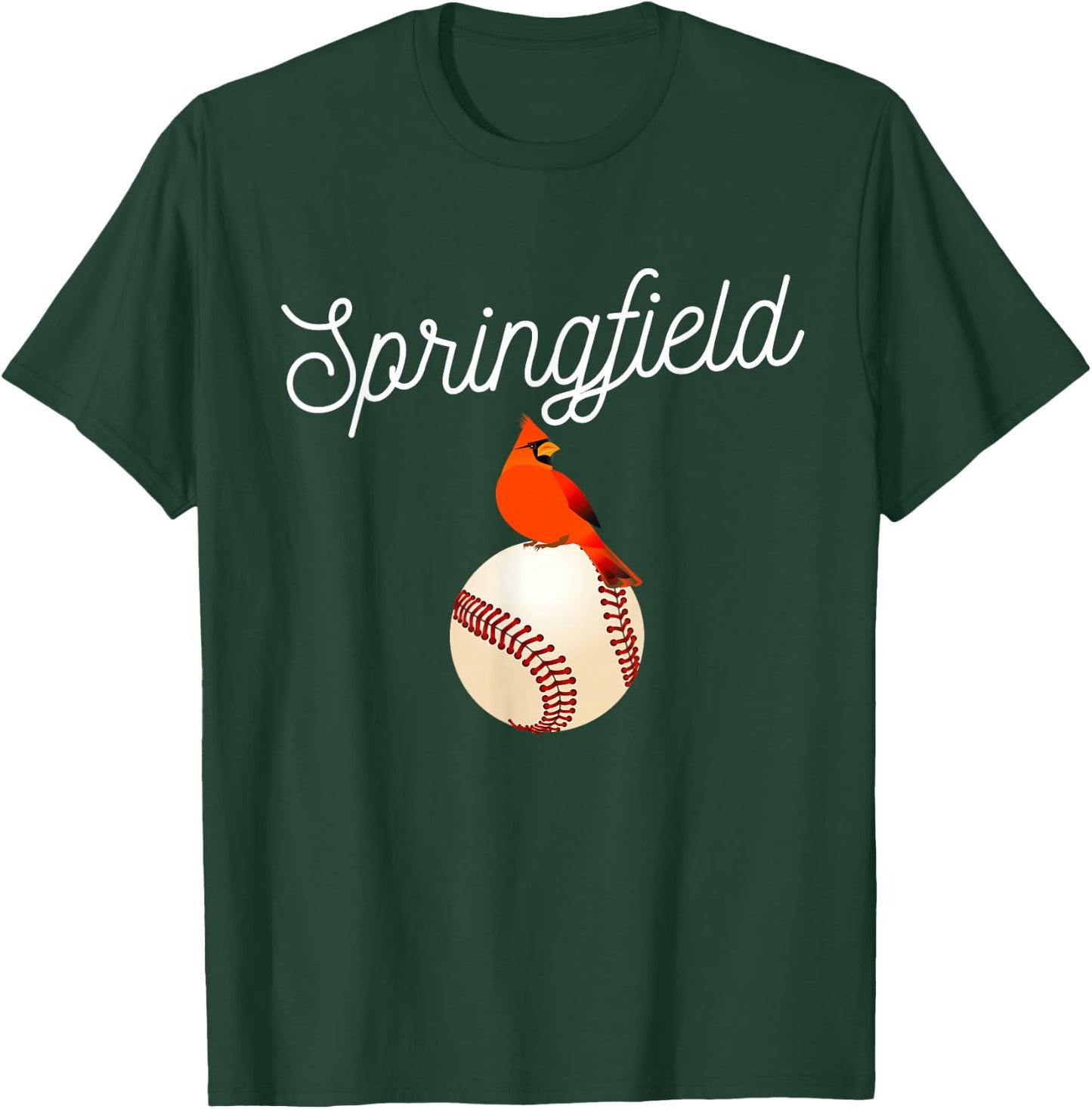 Springfield Red Cardinal For Baseball Lovers T-Shirt - T-Shirt | Forest