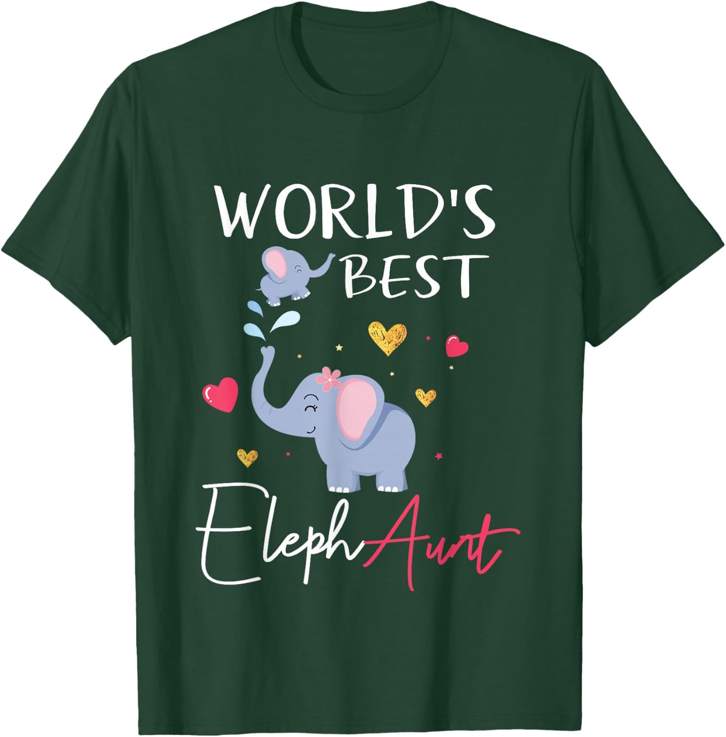 Worlds Best Aunt Elephant Aunt Elephaunt Crazy Aunt T-Shirt - T-Shirt | Forest