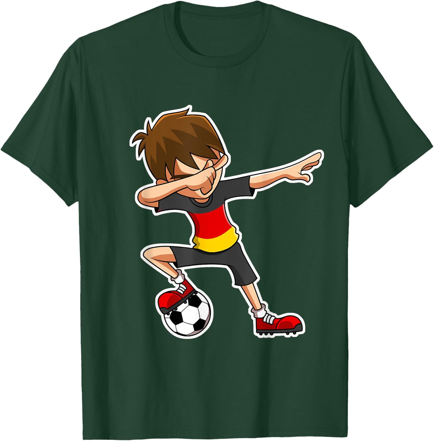 Dabbing Soccer Boy Germany Jersey , German Kids Gift T-Shirt - T-Shirt | Forest