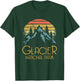 Vintage Glacier National Park Montana Retro T Shirt T-Shirt - T-Shirt | Forest