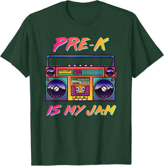 Pre-K Teacher Retro 80's 90's Back To School Women T-Shirt - T-Shirt | Forest