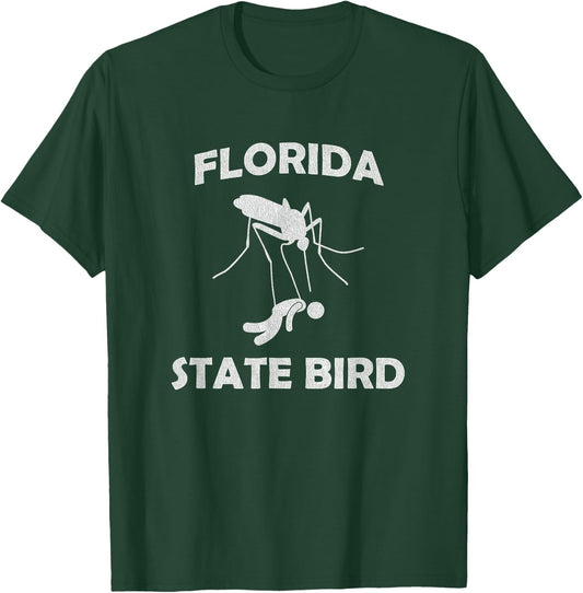 Florida Mosquito State Bird Funny Outdoors Camping T-Shirt - T-Shirt | Forest
