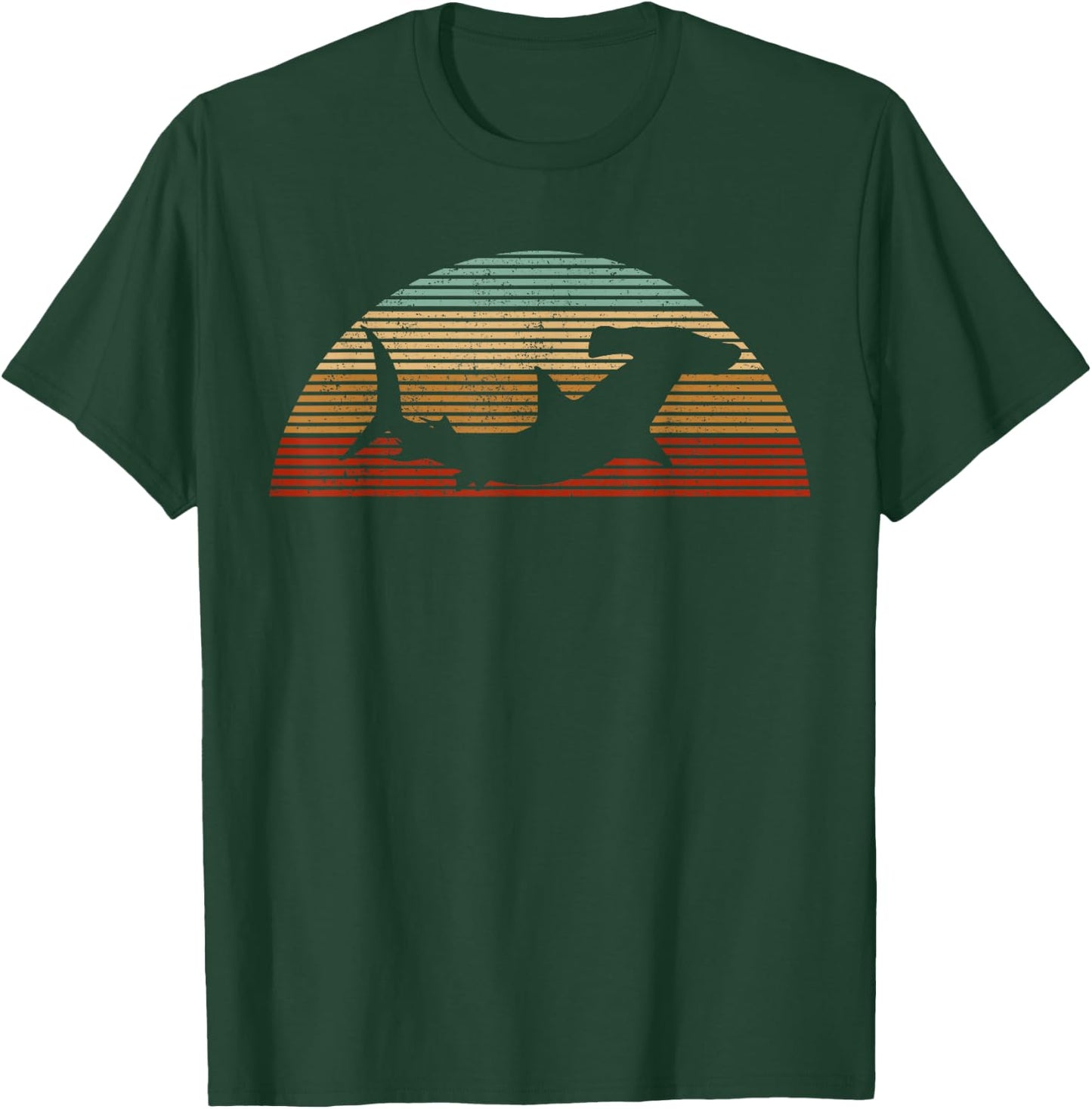 Hammerhead Shark Vintage Retro Fishing Gift T-Shirt - T-Shirt | Forest