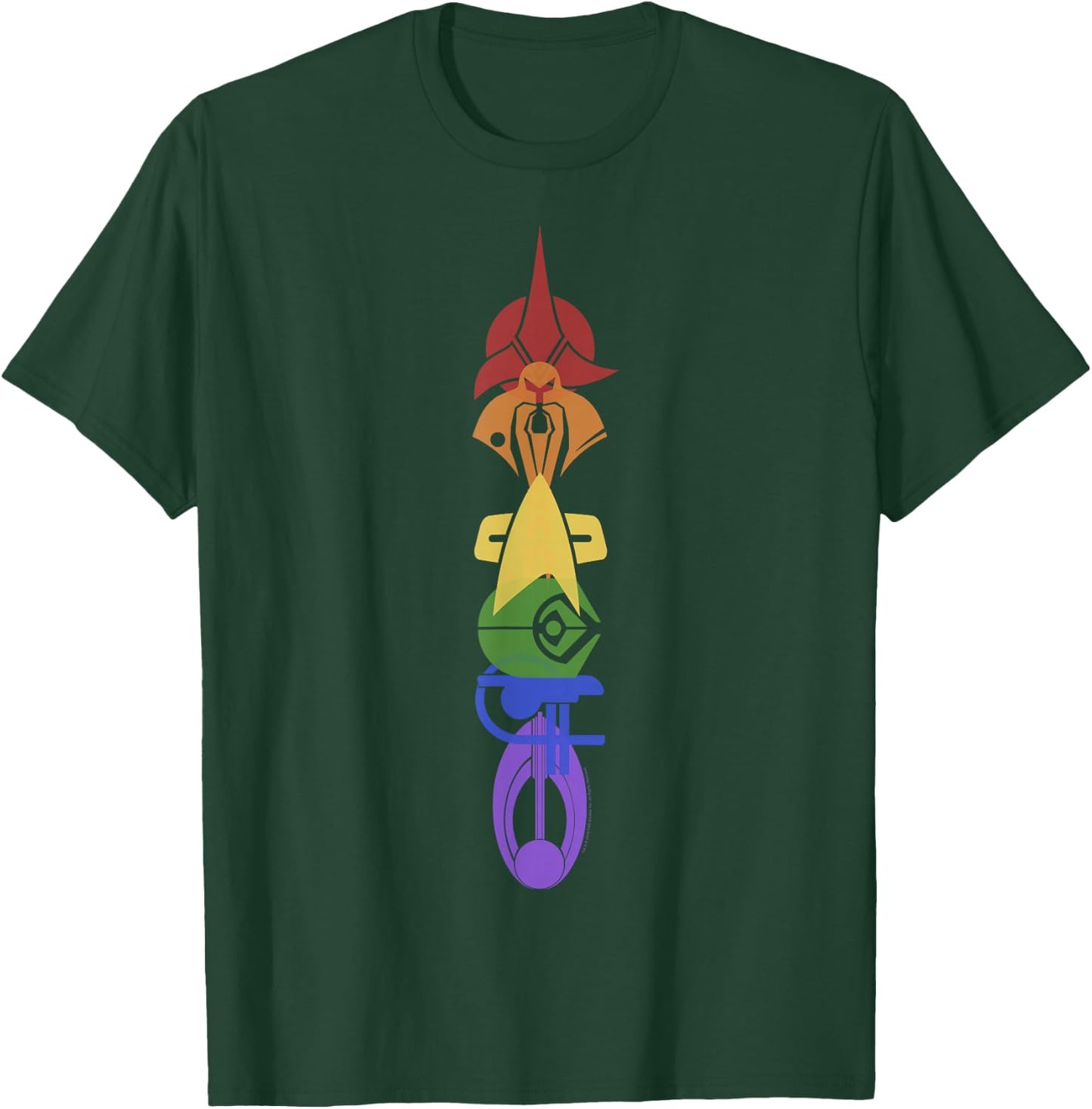 Star Trek: Deep Space Nine United Rainbow Symbol Stack T-Shirt - T-Shirt | Forest