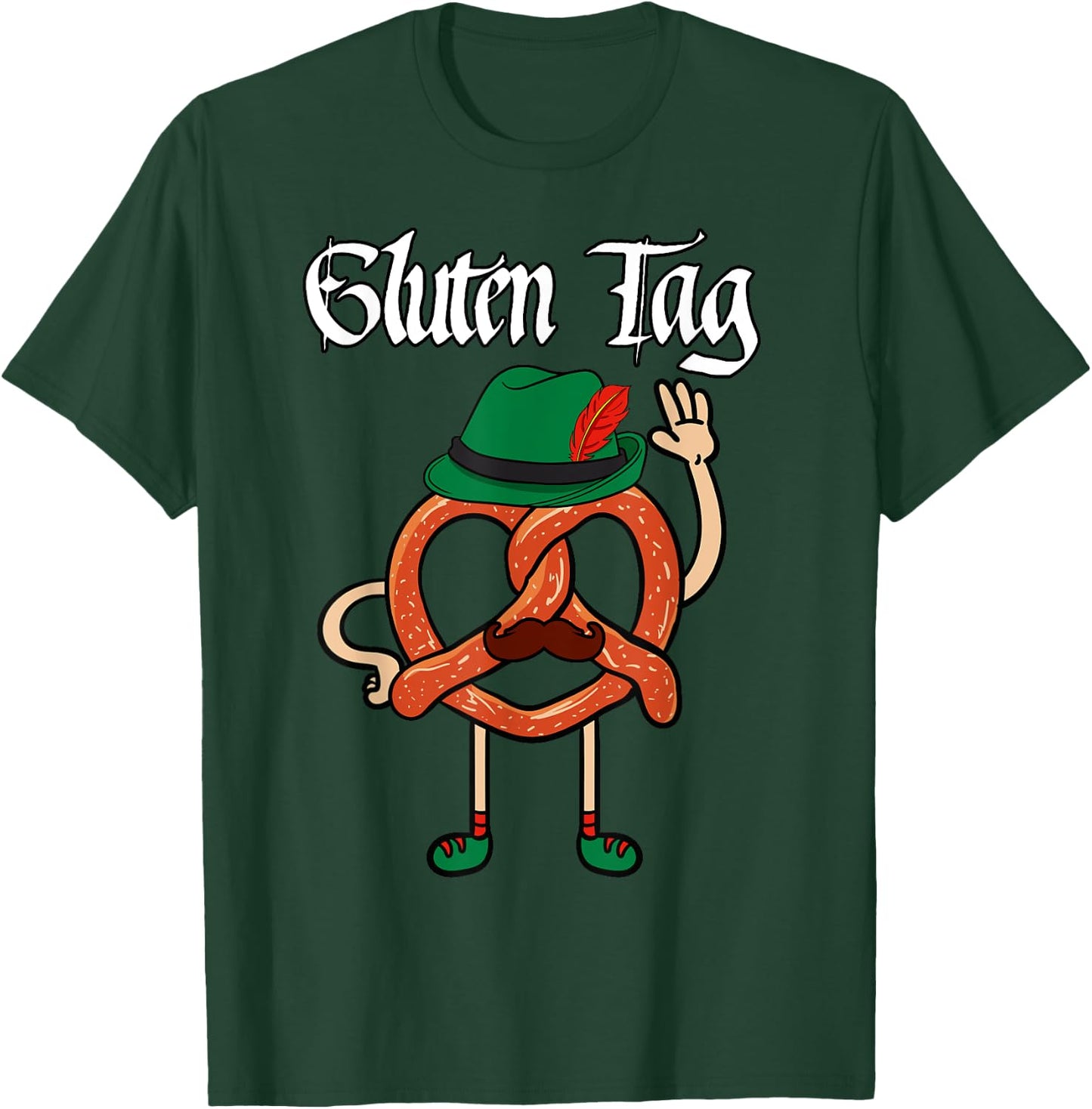Oktoberfest Shirt German Gluten Pretzel Lover Germany Gift T-Shirt - T-Shirt | Forest