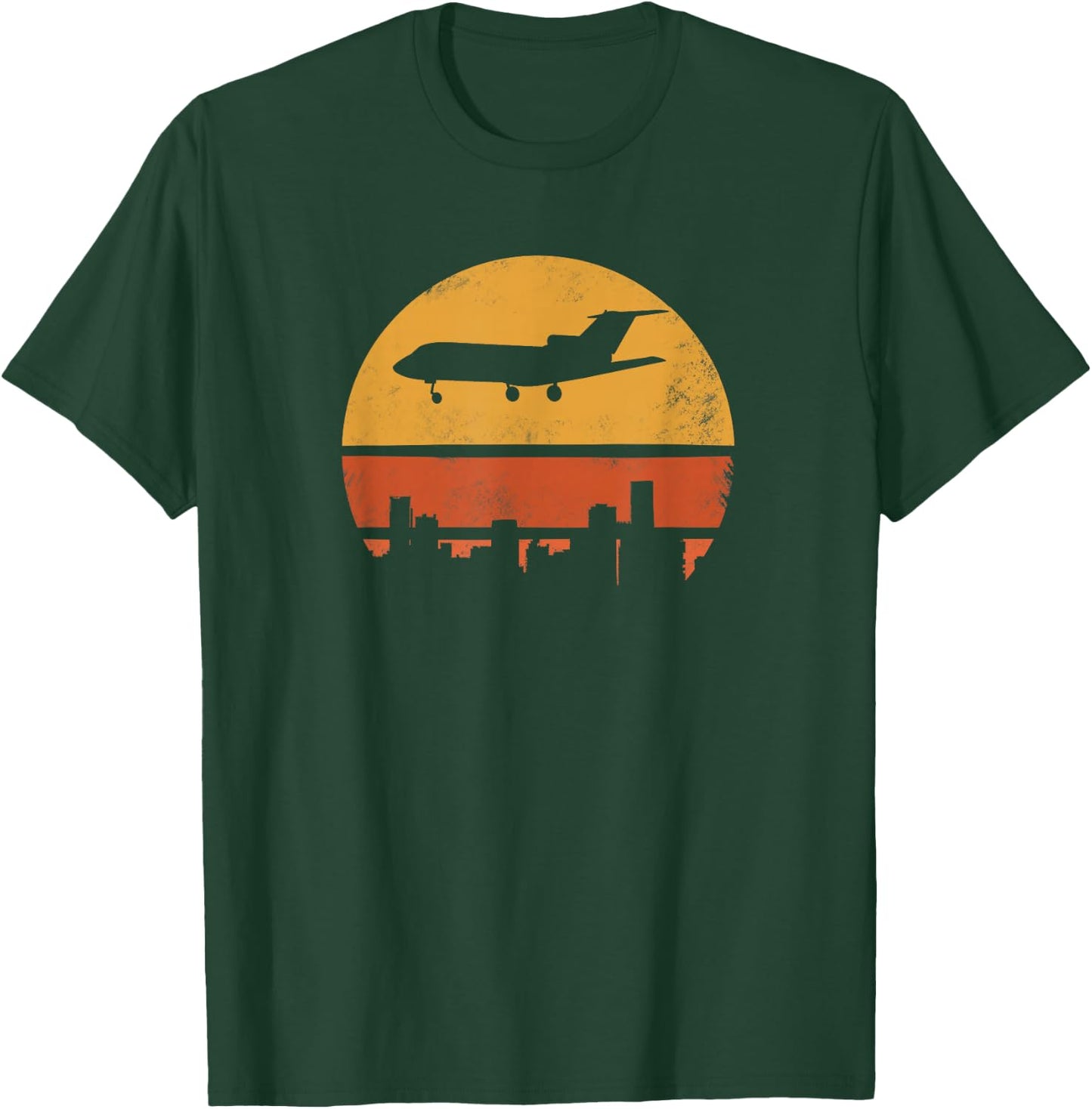 Retro Jet Airplane T-Shirt - T-Shirt | Forest