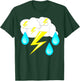 Lightning Bolts Rain Drops Thunder Storm Cloud Costume Shirt T-Shirt - T-Shirt | Forest