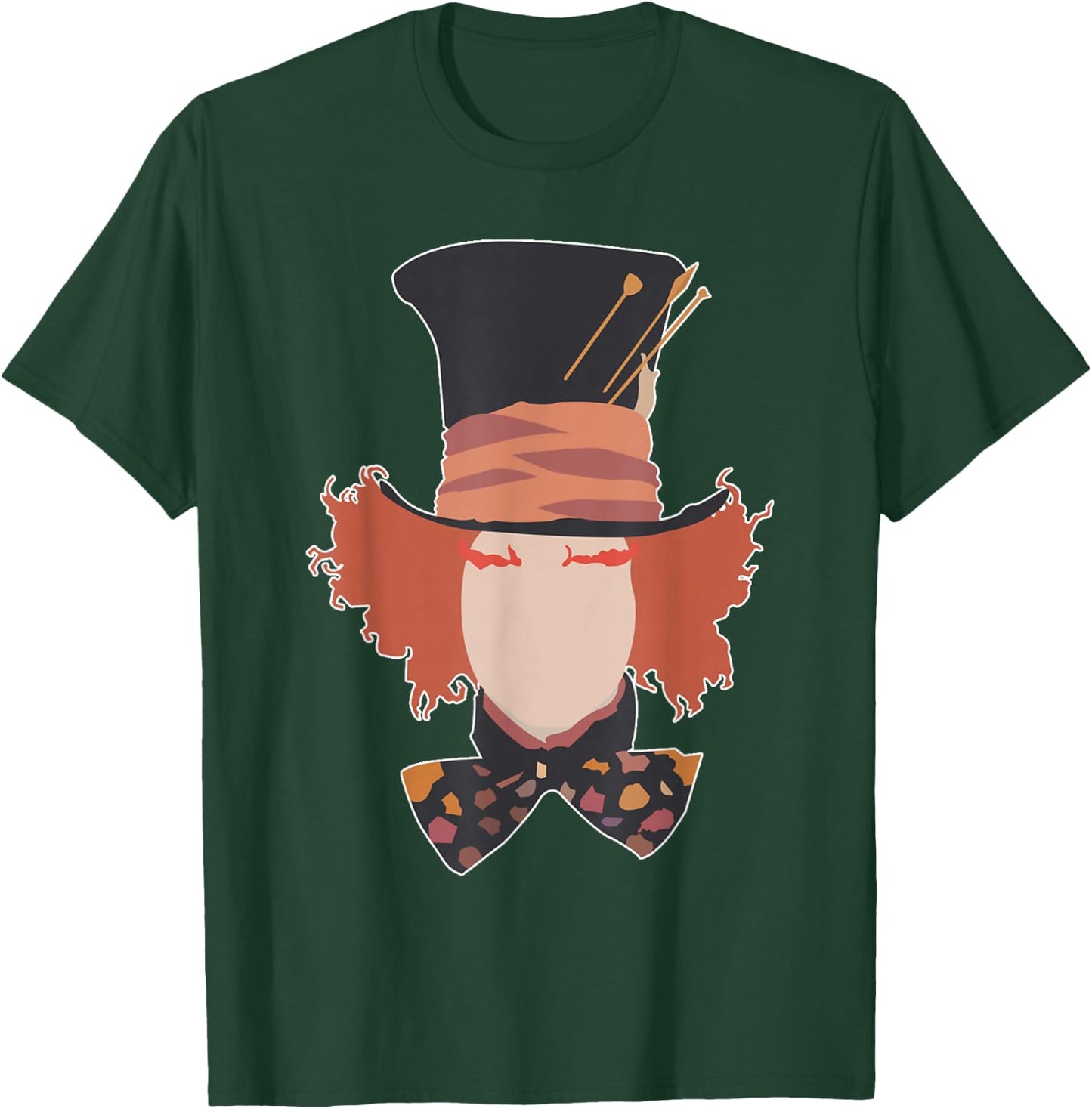 Mad Hatter Alice Minimalist We're All Mad Wonderland T-Shirt - T-Shirt | Forest