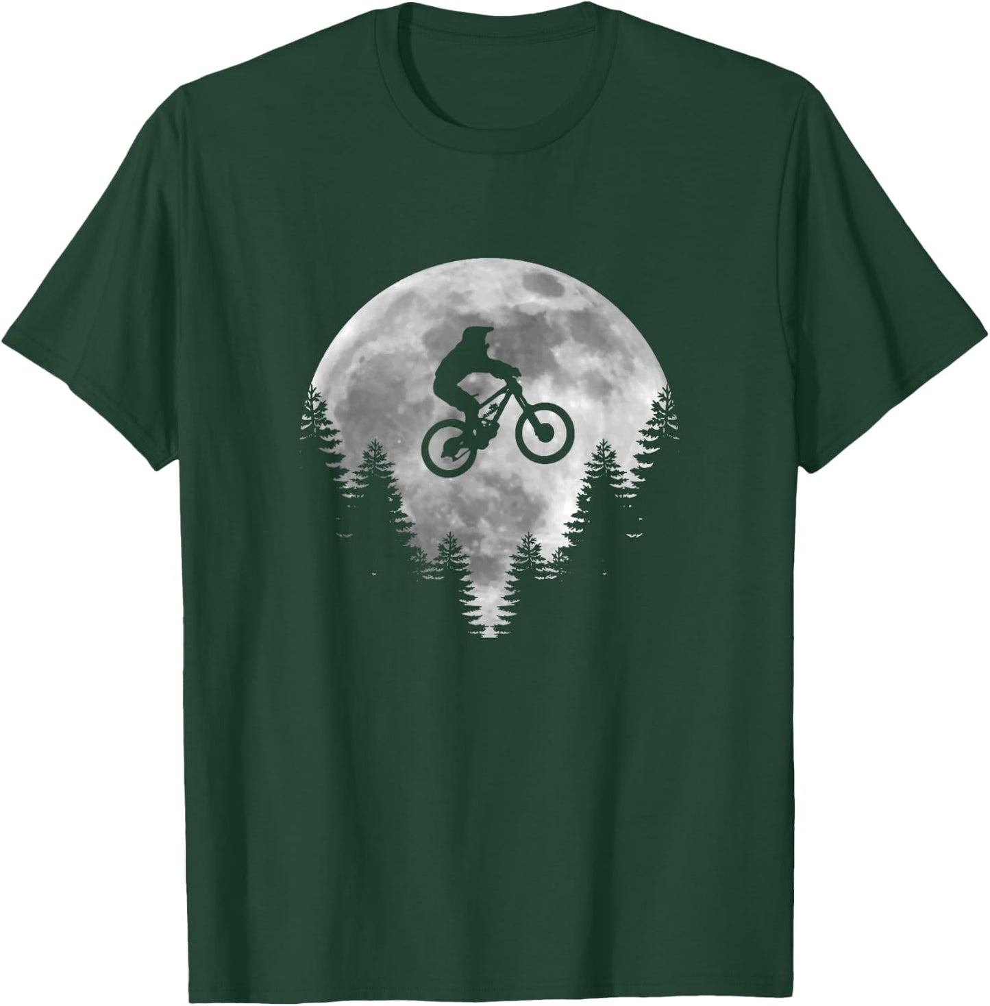 Mountain Bike - MTB Moon Downhill Bike Shirt Gift T-Shirt - T-Shirt | Forest