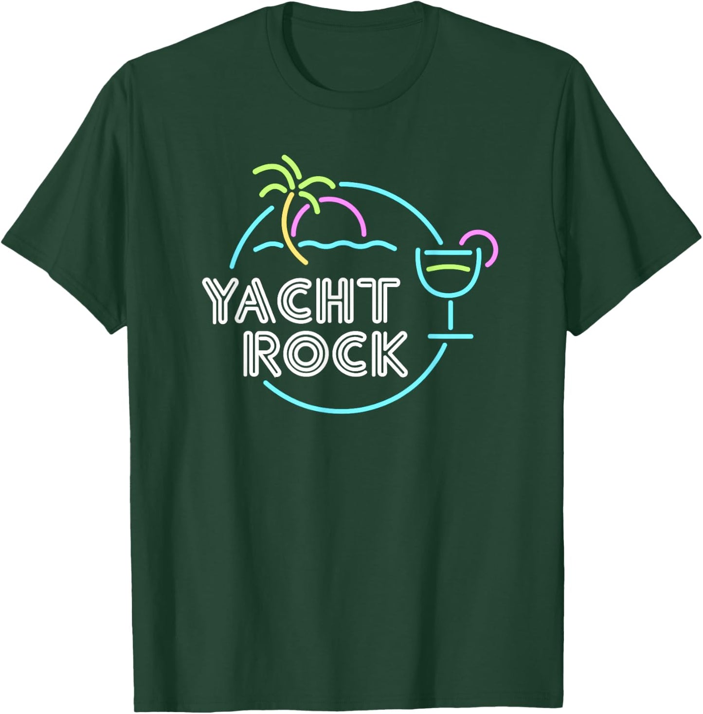 Faded Cocktail Hour Yacht Rock T-Shirt - T-Shirt | Forest
