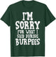 Sorry What I Said During Burpees Funny Workout Gym Muscle T-Shirt - T-Shirt | Forest