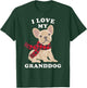 French Bulldog Shirt Grandma Xmas Gift Fun Frenchie Granddog T-Shirt - T-Shirt | Forest