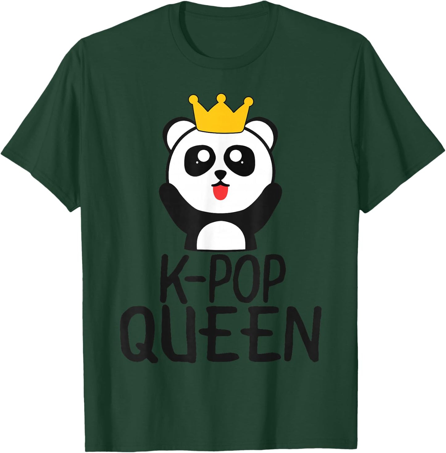 K-Pop Queen Cute Kawaii Panda T-Shirt - T-Shirt | Forest