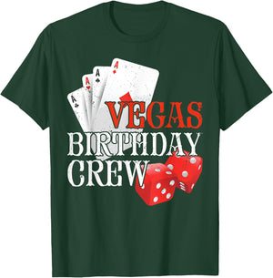 Casino Themed Vegas Birthday Crew Fun T-Shirt - T-Shirt | Forest