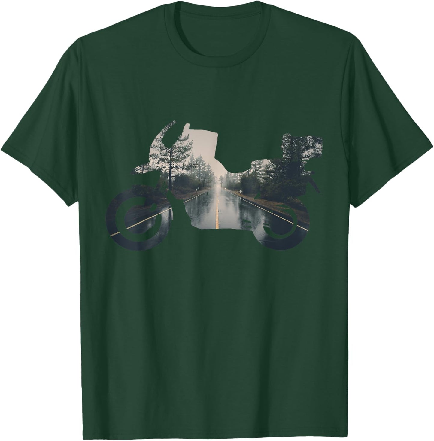Adventure Motorcycle Bike Travel Off Road Nature T-Shirt - T-Shirt | Forest