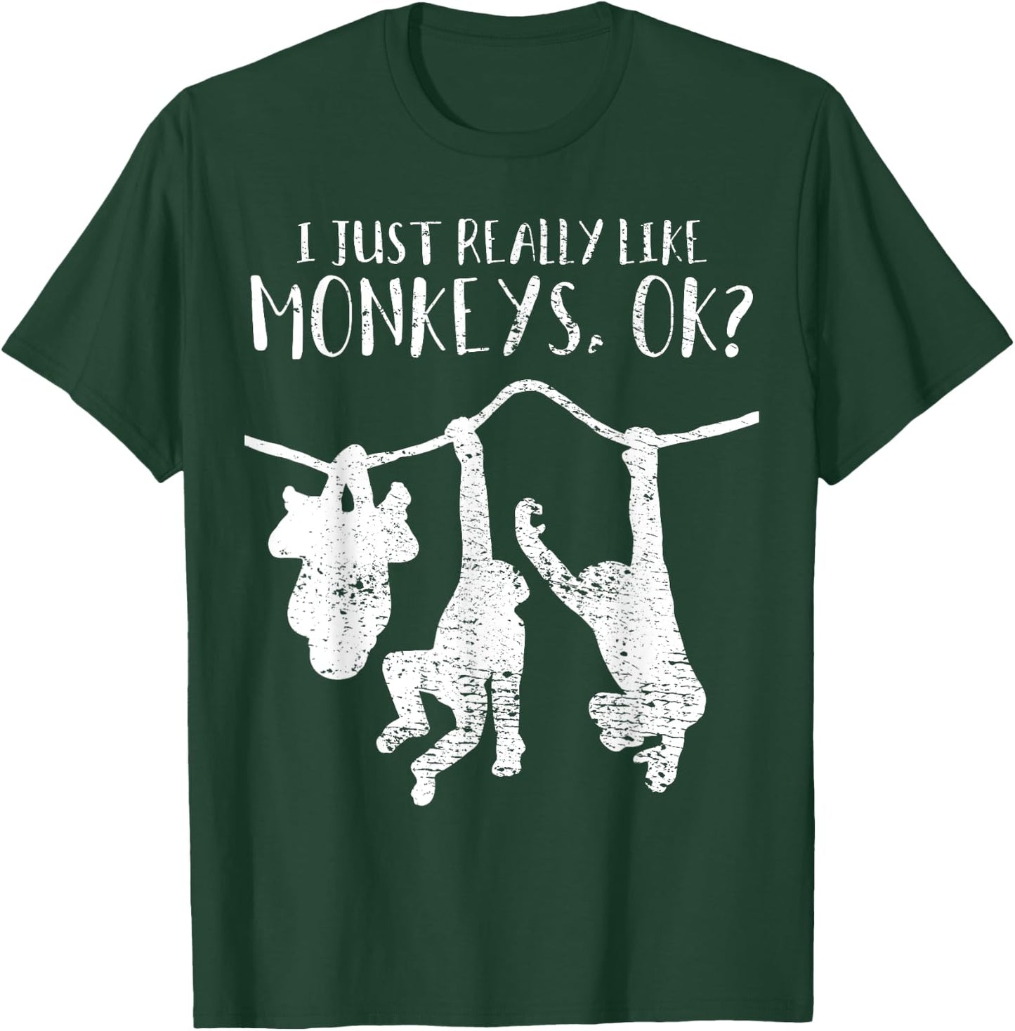 Monkeys Apes Chimps Funny Zoo Vintage Gift T-Shirt - T-Shirt | Forest
