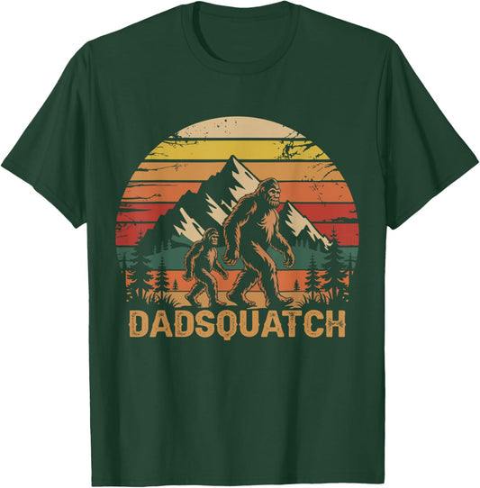 Dad Squatch Funny Bigfoot Fathers Day Sasquatch T-Shirt - T-Shirt | Forest