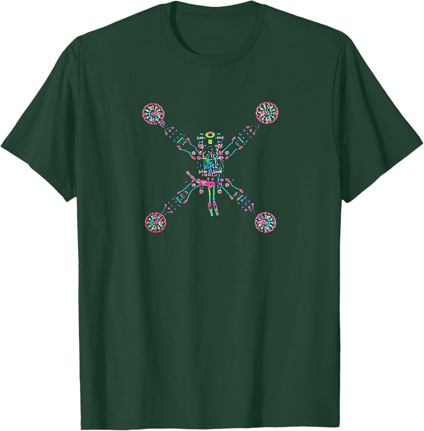 Mini Quadcopter Color XRay Drone Shirt T-Shirt - T-Shirt | Forest