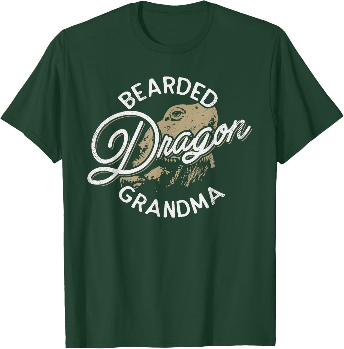 Bearded Dragon Grandma Pogona Reptile Lizard Lover Themed T-Shirt - T-Shirt | Forest